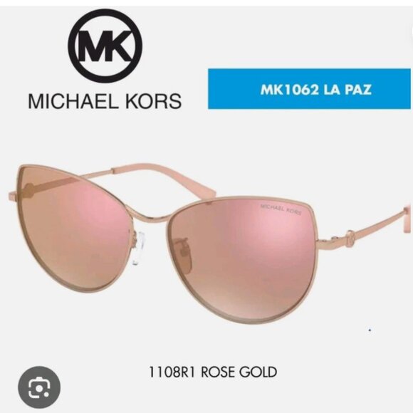 Michael Kors MK1062 La Paz Women's Polarized Sunglasses Rose Gold - Picture 1 of 7